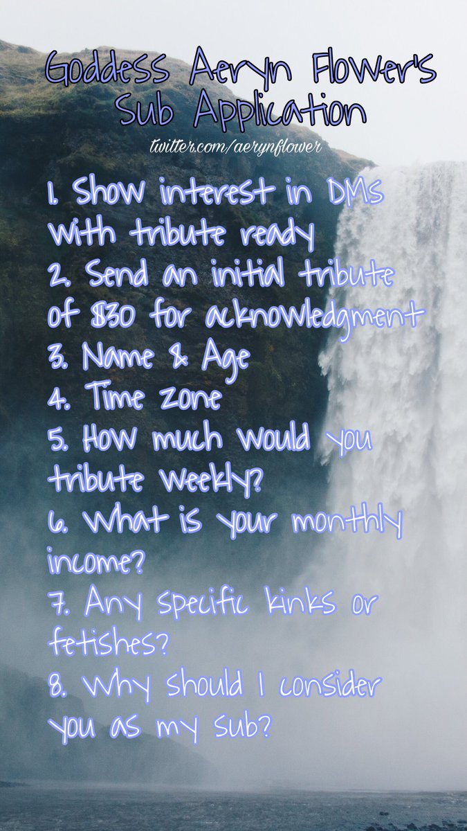 aerynflower's tweet photo. Follow the #rules #subapplication #goddess #femdom #efdp #finsub #paypig #tribute #sph #pindick #cbt #sph #drain #femaledomination @rtalldommes @rtfindom @rtfemdom1  @rtfemdom1 @iamslaveofhair @RTpet2 @RTSubBitch @rtsubbby @find0m @RT4D4 @findom4feet @slavekane @RTsubby https://t.co/9MMkVoBnqK