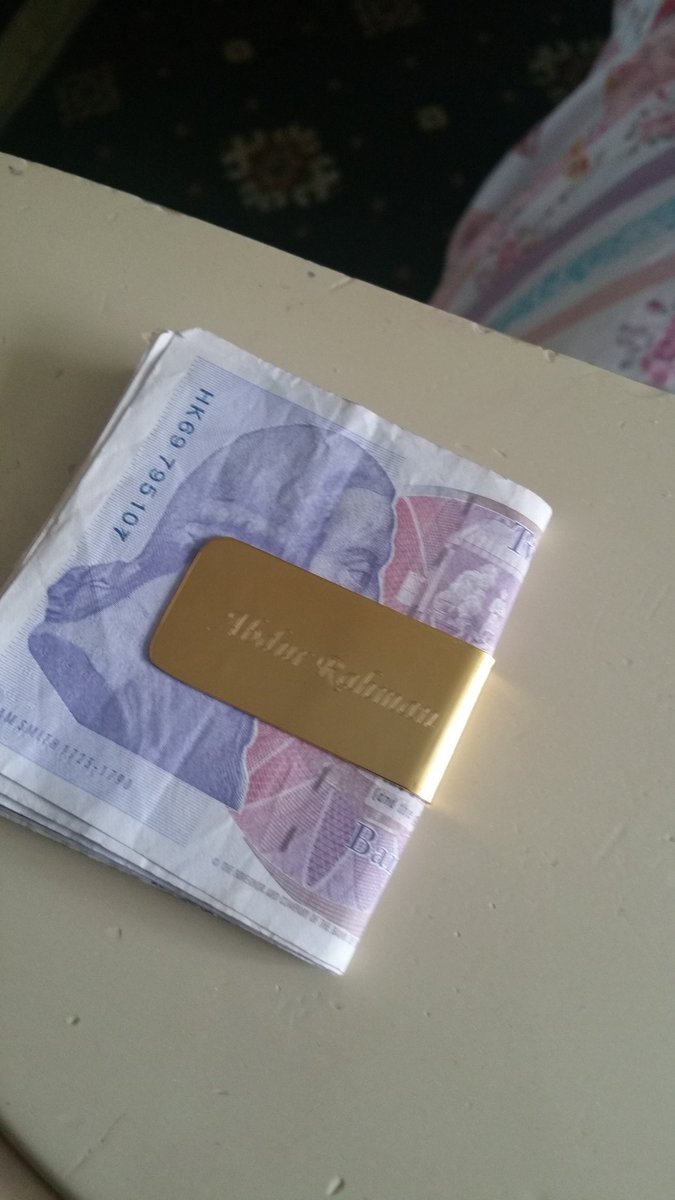 bigzy786ma's tweet photo. My very own engraved gold money clip.
#goldmoneyclip #engravedname https://t.co/q35DxHhiK5