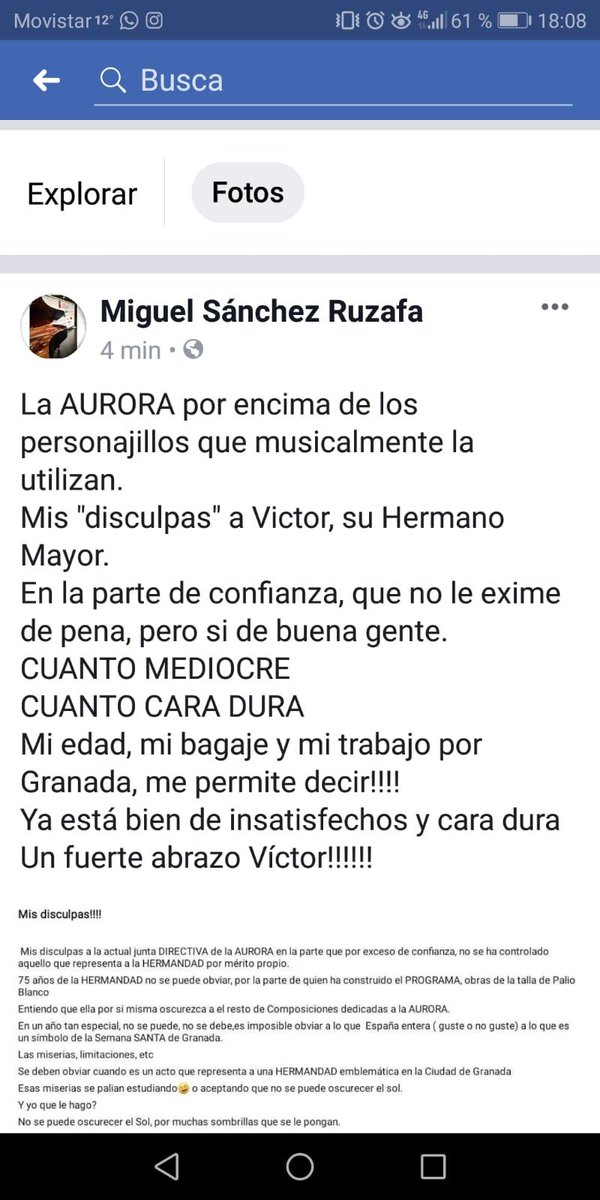 CofradeNazari's tweet photo. + No hay huevos a dejar a la hdad sin tus marchas...

- Que no? Sujetame el cubata 😂

Vs.

10 min despues https://t.co/98kIzx9V8p