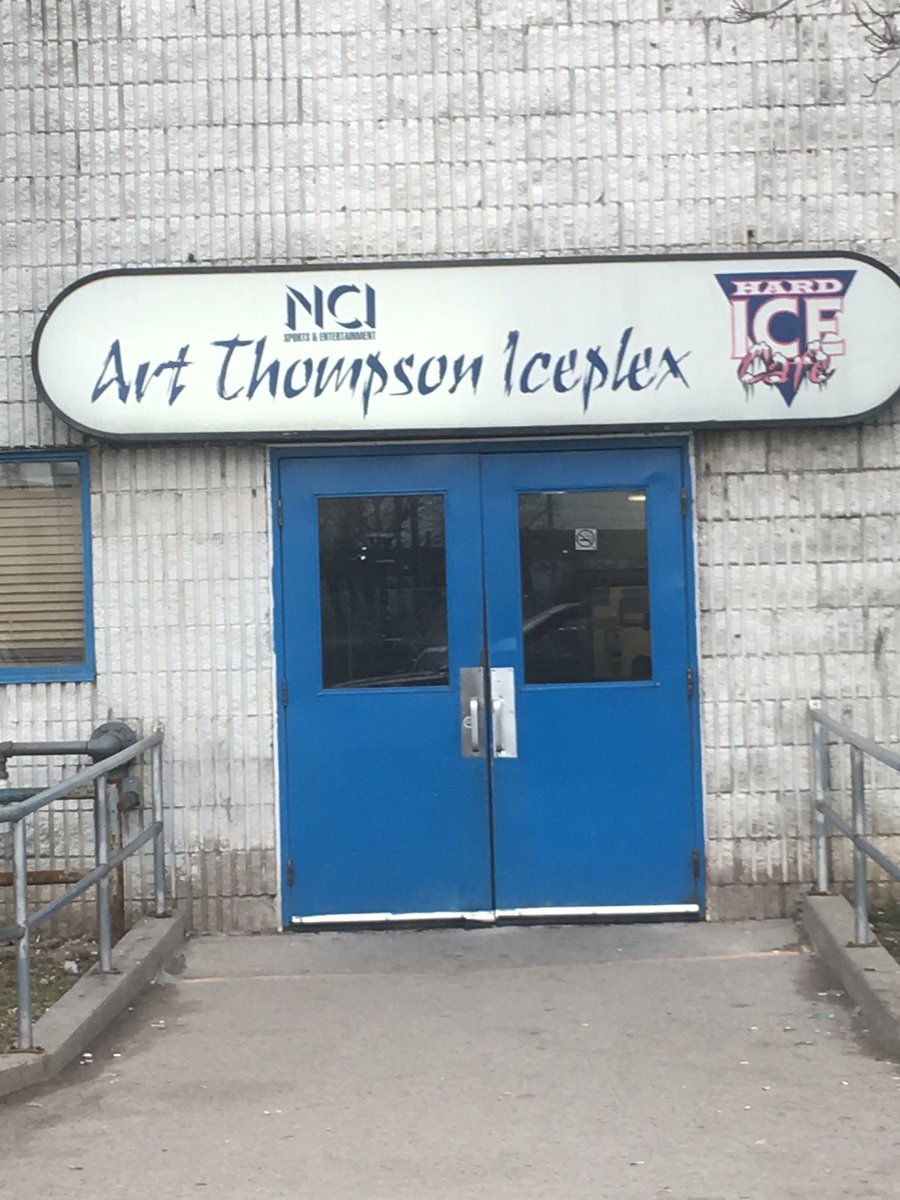 skajula's tweet image. Last time on this ice. Shutting down the legendary Art Thompson Arena. End of an era. #Marson #beerleague #Raiders #Panthers #privatelessons #hockey #goodtimes