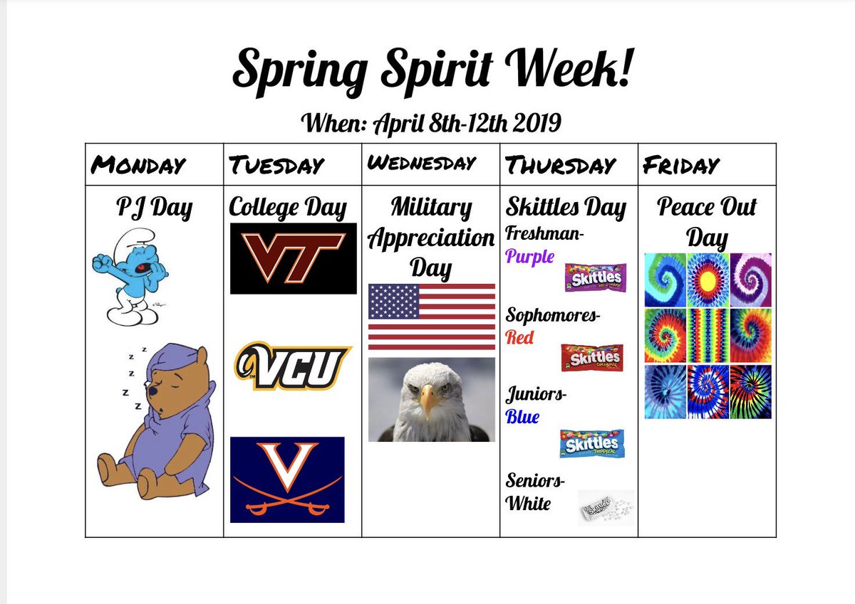 WTWCavalry's tweet photo. In addition to Spring Spirit Week &amp; Stress Less Week, it’s also National Assistant Principal week! Make sure to thank Ms. Burke, Dr. Disalvo, Ms. Martin, Ms. Madan and Dr. Hewan for their incredible dedication to our school! https://t.co/EM8Vuqx4rf