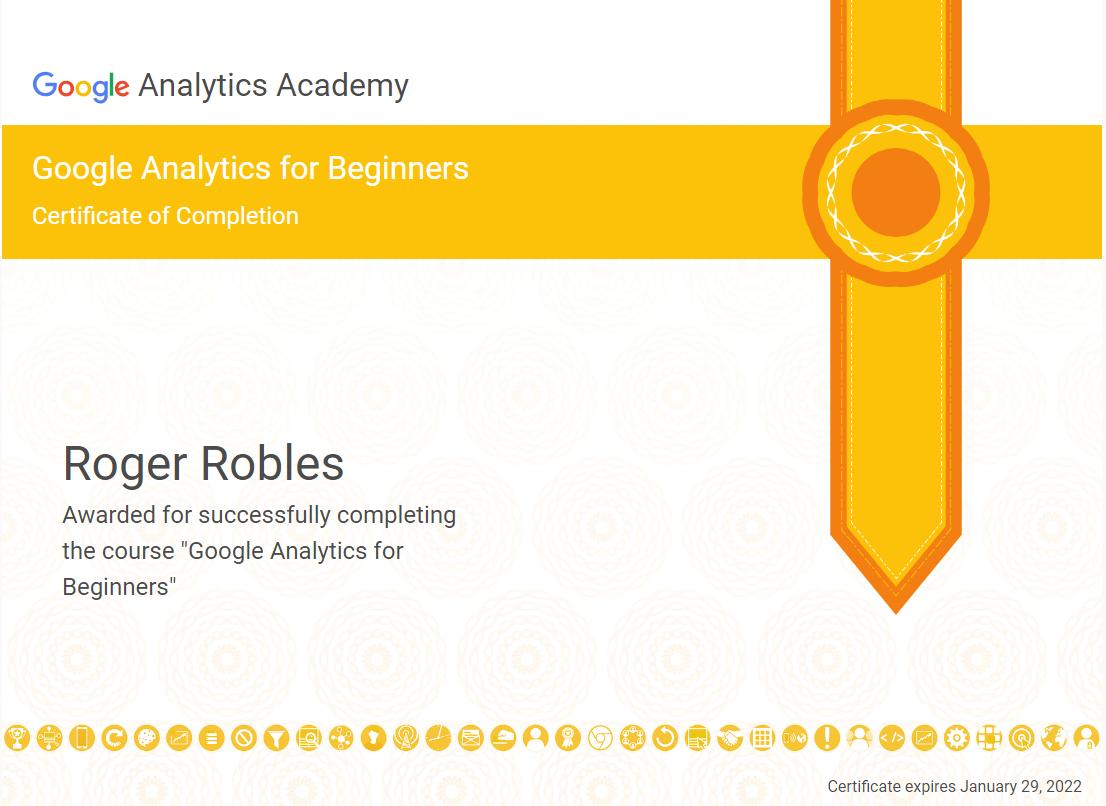 Roger_RoblesJr's tweet photo. Just passed my Google Analytics Certification 🤓! It's official I am a Certified Google Digital Marketer 😁. 
What I learned:
#GoogleAnalytics #customReporting #behaviorReports #customerAcquisition #campaignTracking #googleCertified https://t.co/YLroVg6I51