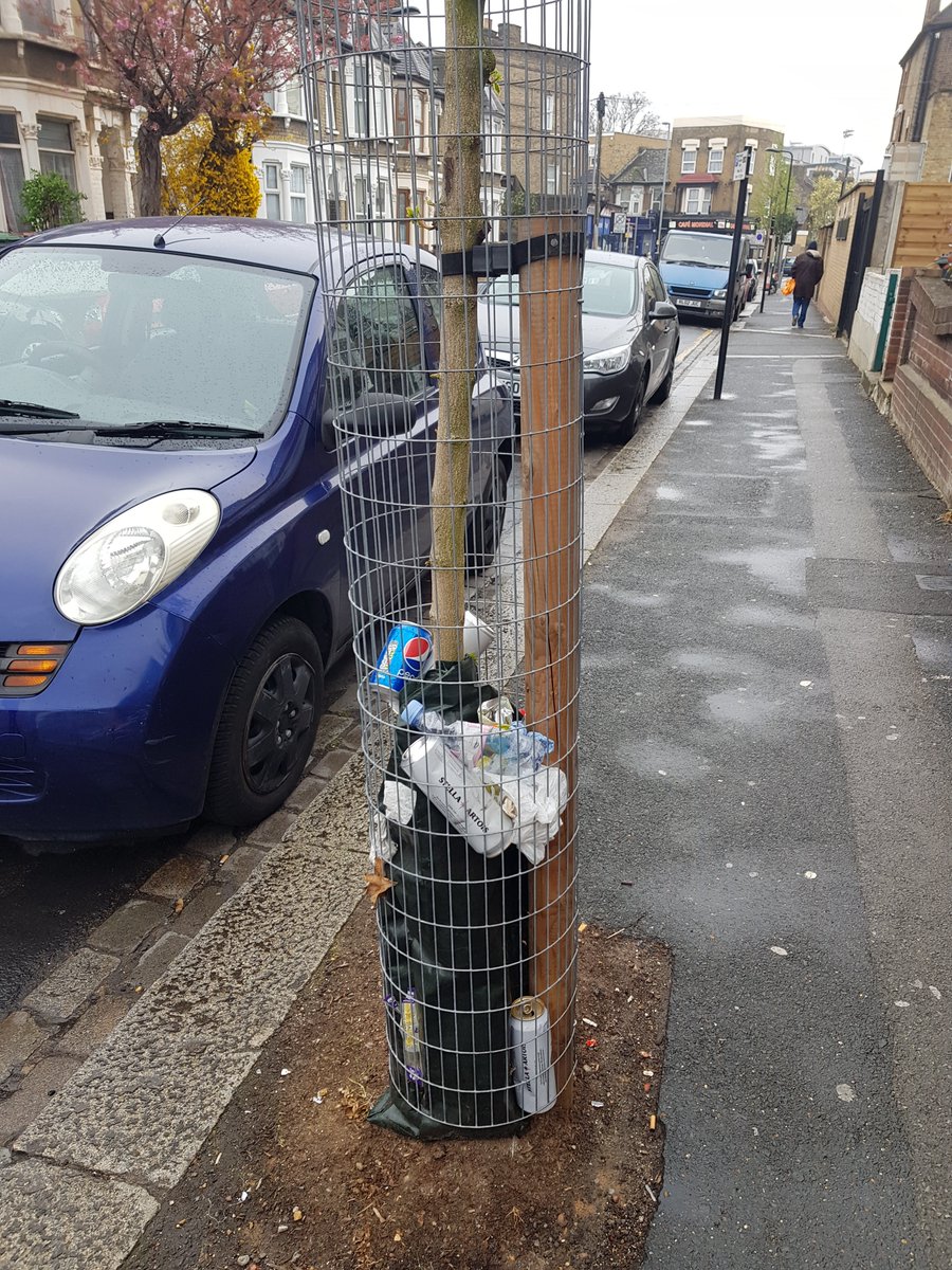 amy_morrice's tweet photo. @wfcouncil you're making me turn rapidly into my mother... FOUR trees on Tyndall road surrounded by litter. Please stop giving people a reason to use these as bins and remove the cages!!! #sadsunday #leyton https://t.co/ZBmf2NAWTt