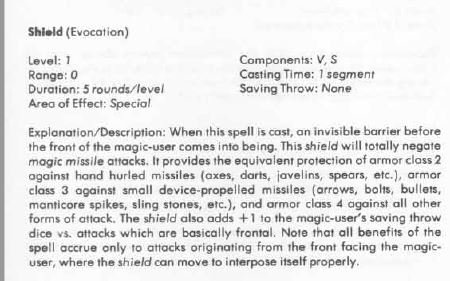 It also makes spells like magic missile and shield important. Magic missile has a 1 segment casting time, great range and target’s unerringly. So MM is the “spell interrupting spell”, it isn’t just for doing pew pew damage. If you have it, MM is ALWAYS worth memorizing.