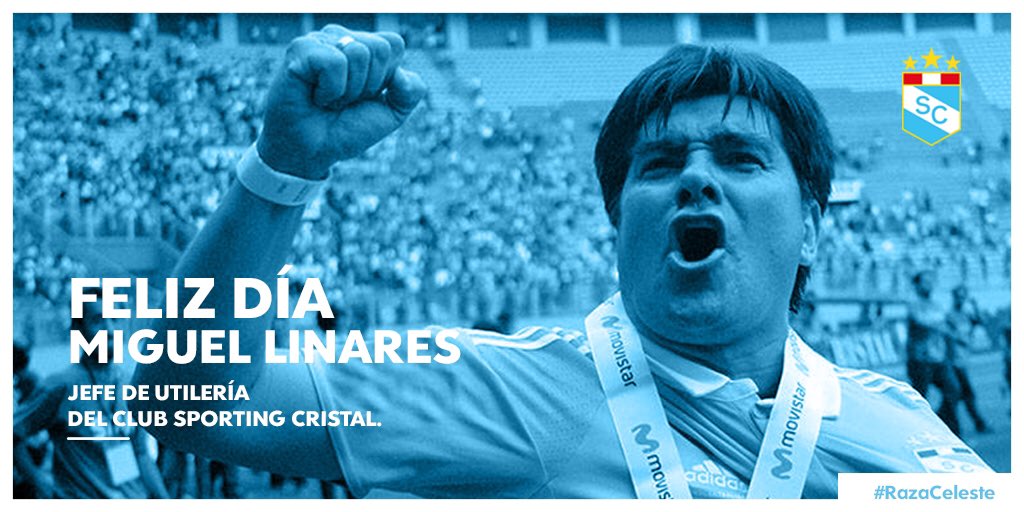 ¡Salud, Miguelito!
 
Hoy celebramos el cumpleaños de una de las personas más queridas en el club, Miguel Linares. 

La voz del hincha dentro del vestuario y el primero a la hora de entonar a todo pulmón nuestro himno. 

Envíale tus saludos 🎉⚽🎂

#SaludMiguelito 
#LaRazaCeleste