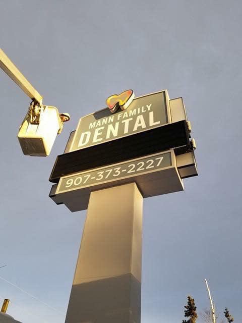 SignCoAlaska's tweet photo. Your business sign is the message you are sending out, make it a good one! Does your sign need spring maintenance? Call #SigncoDave for statewide service 907-338-7446
#Alaska #Anchorage #SupportLocal #signmaintenance #springcleaning #branding https://t.co/W4jTBG9hH8
