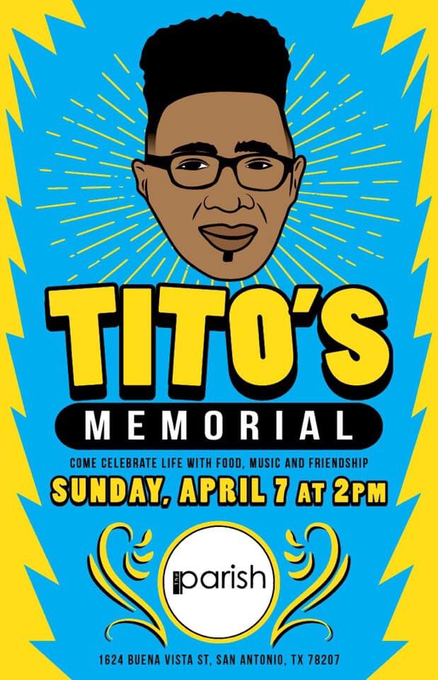 Today the city of San Antonio will celebrate the life and legacy of Tito Bradshaw at The Parish! 
2 p.m. See y’all there. #rideinpeace #dontdrinkanddrive #cyclesafety