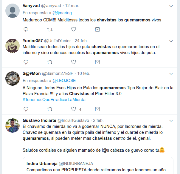 lubrio's tweet photo. A 25 años del genocidio de Ruanda, que dejó 800 mil muertos y fue promovido desde emisoras de radio, nos preguntamos si ahora son las redes sociales el nuevo vehículo para promover genocidios en pleno Siglo 21. Dejo aquí ejemplos #VenezuelaQuiereDialogoYPaz https://t.co/rsIzkPWP4M