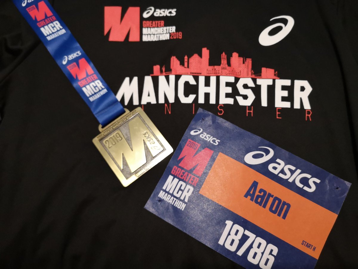 #ManchesterMarathon completed with my daughter 🏃‍♂️🏃‍♀️❤️👌once in a lifetime achievement 5:57.47
