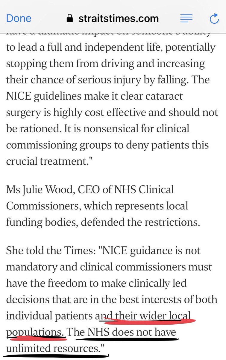 Gotta weigh the needs of the elderly with cataracts against the people who’ll be around longer. Sorry.