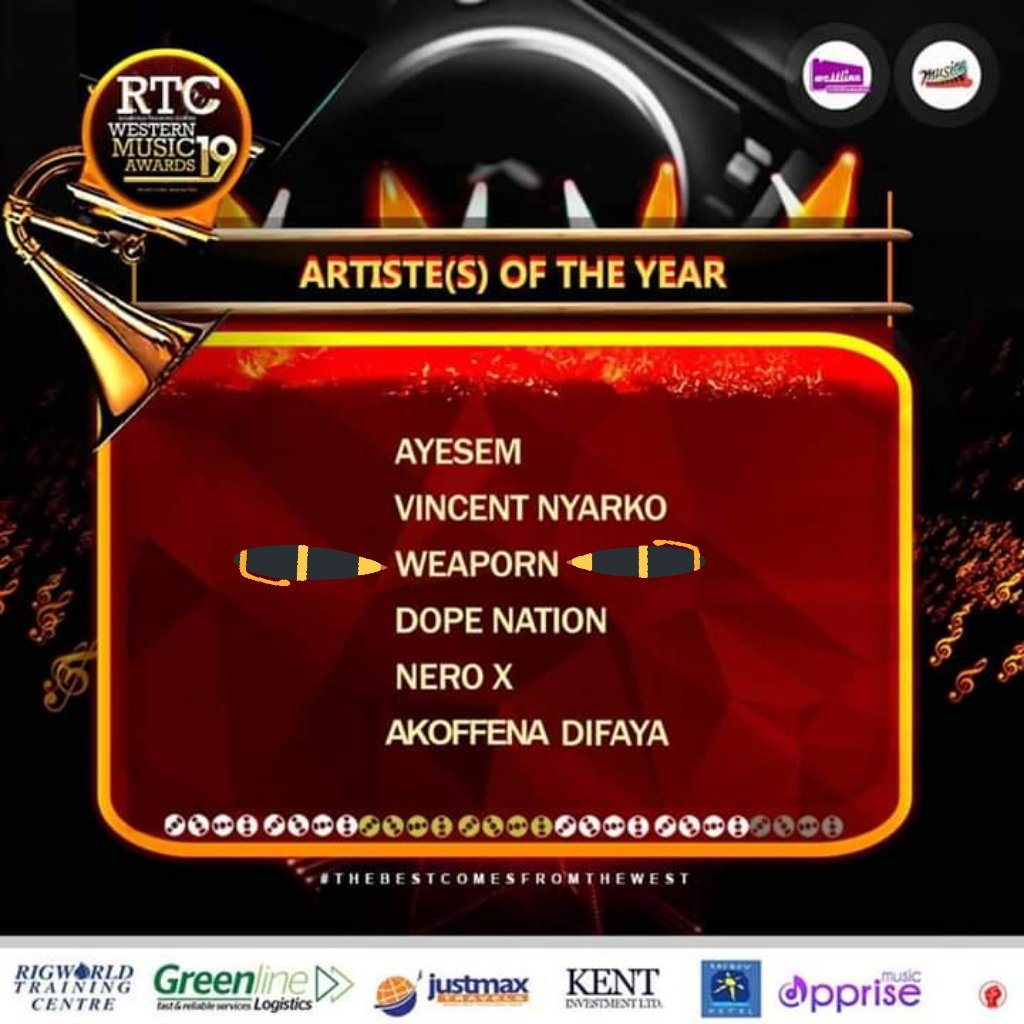 kojoweaporn's tweet photo. Thank be to God❤, we grabbed 2 nominations at this year's RTC Western Music Awards...
ARTISTE OF THE YEAR - WMA3 to 1736
MOST POPULAR REGIONAL SONG OF THE YEAR (#Ekebe ft @FlowkingStone ) WMA 109 to 1736
Let's start voting now!
#LionAcqEnt
#Sabotage🎶 https://t.co/w5Xc9sirUx