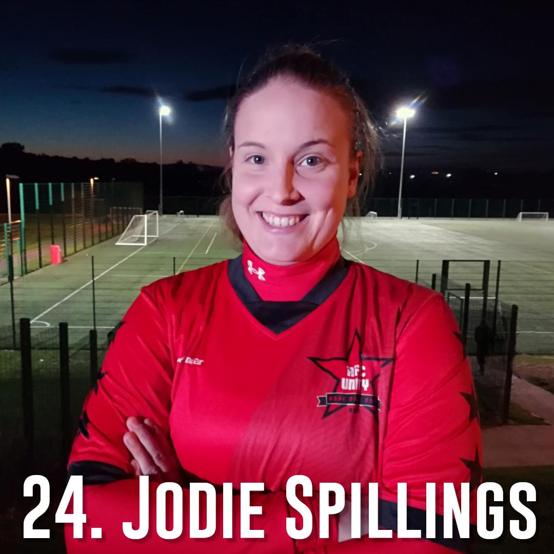 AFCUnity's tweet photo. Congratulations to No.24 Jodie Spillings on making her 50th appearance for AFC Unity today! #JS24 #InUnity https://t.co/jCfaYmZ1WG
