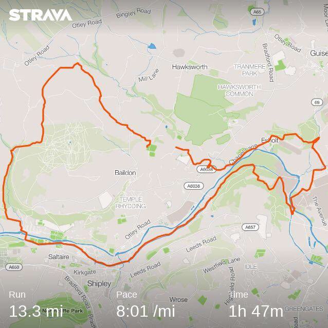 AndyFamilyLaw's tweet photo. Approx 4 min Pb at the #Baildon #boundaryway today 💪🏻 too much to do too little time before ⁦@3peaksrace⁩ but a good confidence booster all the same https://t.co/NjEICxnZAc