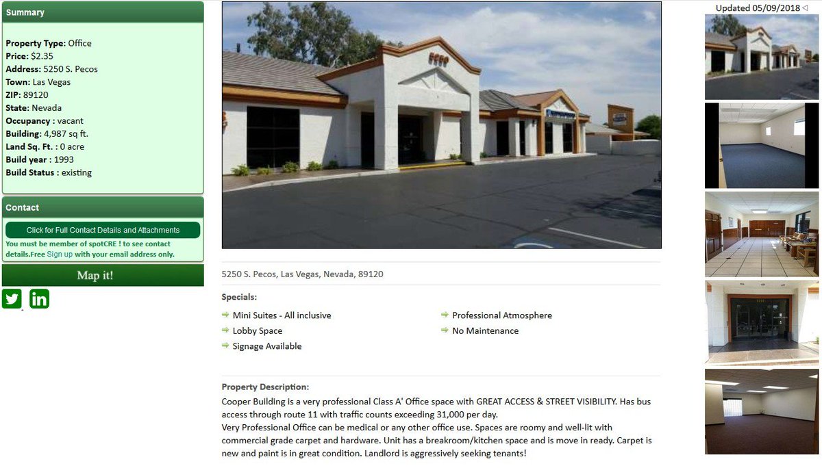 After the test phase is over, we now start the introductory phase. We cordially invite all #Brokers, #Realtors, #Agents and Owners (#Landlords), you can present up to 50 #commercial #realestate (#cre) #listings on our site for free. 
Join us via spotcre.com/index.php?mode…