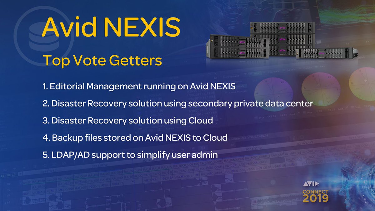 Avid's tweet photo. Working in broadcast? Then these ACA Vote results for Avid NEXIS, Maestro, MediaCentral and FastServe will interest you.
⠀
#avidconnect #acavote #featurerequests #avid #nabshow #results #broadcast https://t.co/cleAbD7A2R
