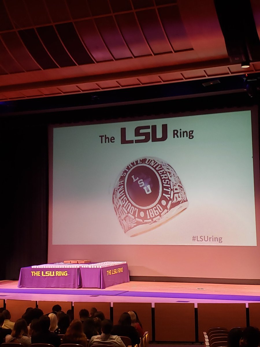 drlamarmd's tweet photo. Waiting to see my oldest receive her #LSUring https://t.co/OcF3RyYhyJ