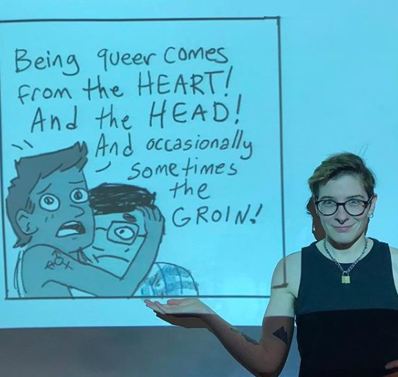 bluestockings's tweet image. We're so happy to have @grease_bat return to Bluestockings for Bluestockings Queer and Trans Comics Fest! We can barely keep A Quick and Easy Guide to They/Them Pronouns on the shelves, it's so good! You can apply to become a vendor with us today! forms.gle/NAS2kBvKq9grZX…