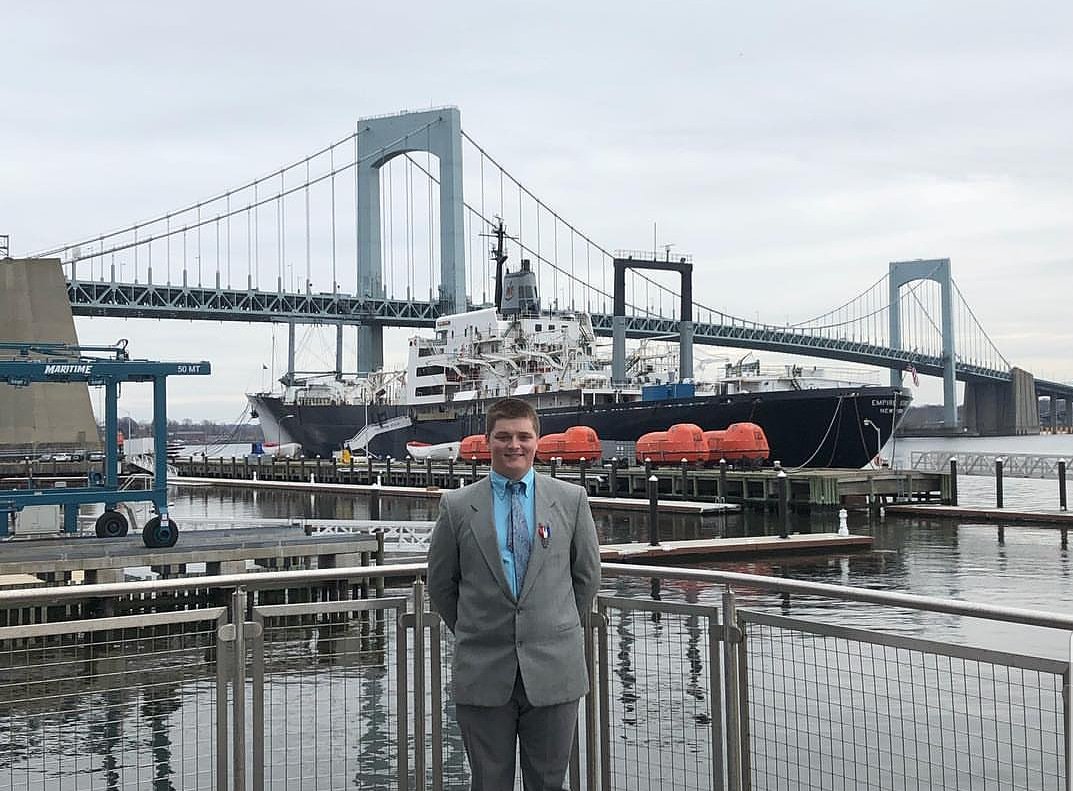 promariners's tweet photo. Congratulations @t.brindley! We visit @MaritimeCollege often and look forward to meeting you soon. The #maritimecommunity needs terrific people like you! #FutureMariners, #tagus in your acceptance pictures for a #feature!! We are proud of you all! #classof2023 #maritimeaccepted https://t.co/mcL1nxic5u