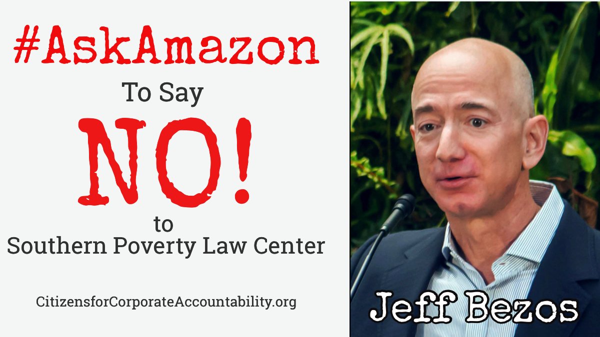 CFCATweets's tweet photo. Last week, we asked @amazon to stop using the inaccurate claims of the @splcenter in their business. Later this week, you can ask their board, too. We have just begun. #AskAmazon https://t.co/rOgJ9a1wJe https://t.co/9UPK17CNNq