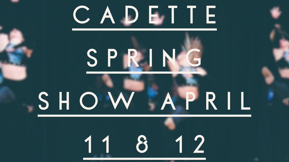 Cadette Spring Show is this week!!!