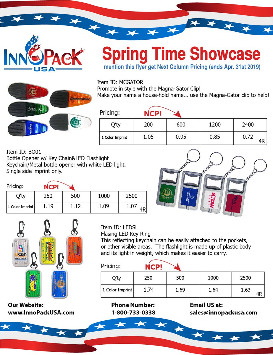 InnoPackUSA's tweet photo. NCP Spring Time Showcase!!  InnoPackUSA Products Flyer - https://t.co/BlSCXq4Bra https://t.co/L0cnHFv5a3