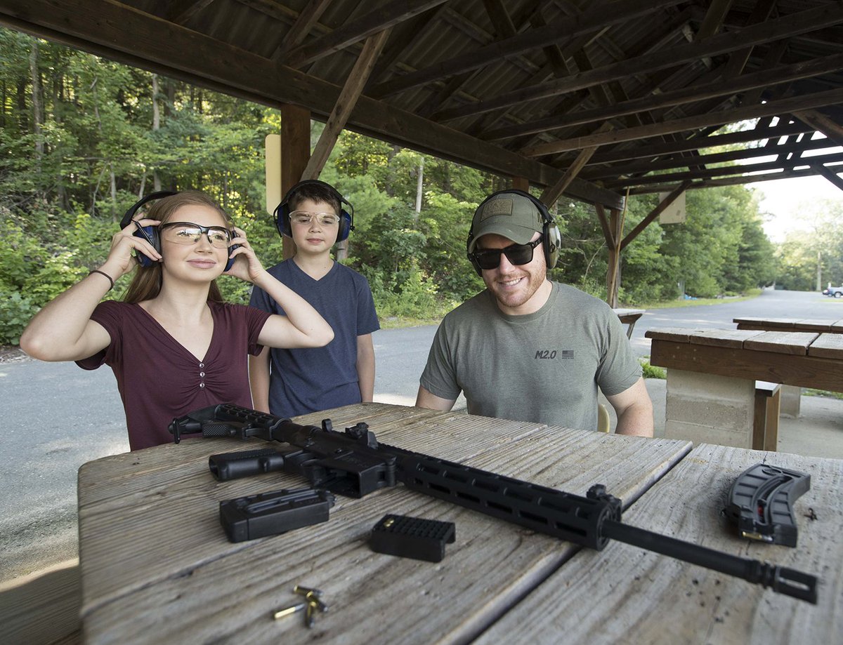 When was the last time the whole family spent this valuable time together? #familytime #rangetime #shootingpractice #mandp #gunsandammo #sportrifles #sundayfunday