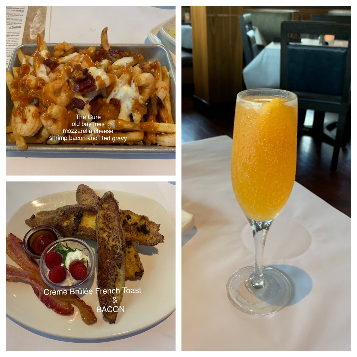 MSLMW's tweet photo. Did something I normally don’t get to do today...Brunch with my partner in crime @WillJack_u #BonefishGrill #Brunch #SundayBrunch #OffFromWork #OffOnASunday #NoWorkToday #FrenchToast #crèmebrûléeFrenchToast #Bacon #EndlessBubbles #Mimosas #GoodAndFull #Foodie #FoodPorn https://t.co/HUZ9VzIKGg