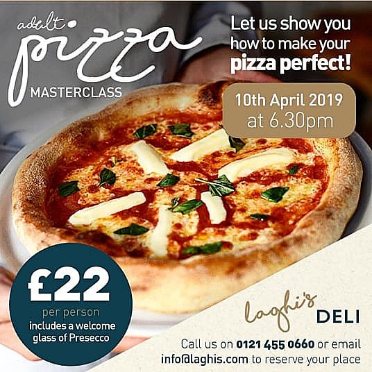 LaghisDeli's tweet photo. Buonasera @BrumHour

THIS WEDNESDAY BOOK NOW! 

Our next Pizza Masterclass is Wednesday 10th April at 6.30pm 

Call us on 0121 455 0660 to book 🇮🇹

#LaghisDeli #LaghisEvents #PizzaMasterclass #BrumHour #Edgbaston #Birmingham https://t.co/efWvj5eL8S