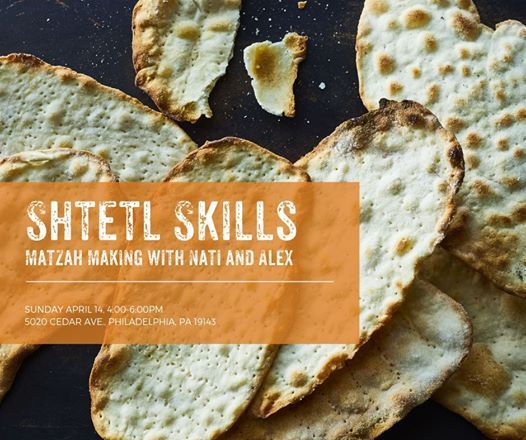 Impress everyone at your families seder as well as your radical west Philly 2nd night seder by bringing DIY matzah that you made instead of the stale cracker matzah you get from a box! April 14, 4-6pm 5020 Cedar Ave - Philly buff.ly/2UfGB2U