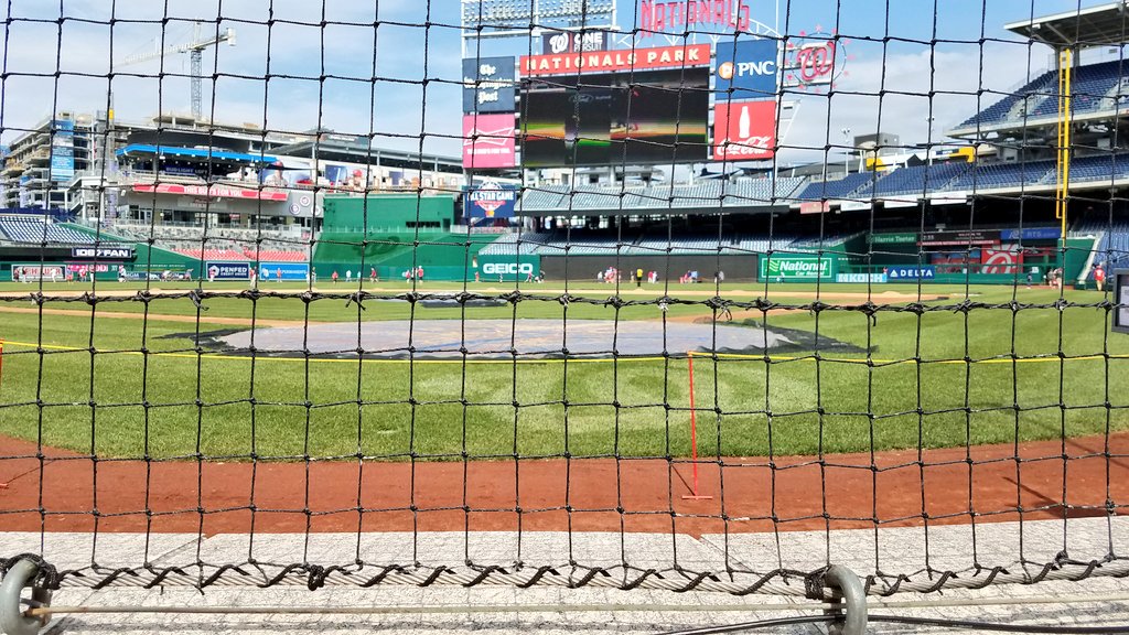 NatsGirlz's tweet photo. Keeping an eye on the game from the good seats. #PlayerForADay
#FrontRow #JustForToday
#OnePursuit https://t.co/XHmdwNQh82