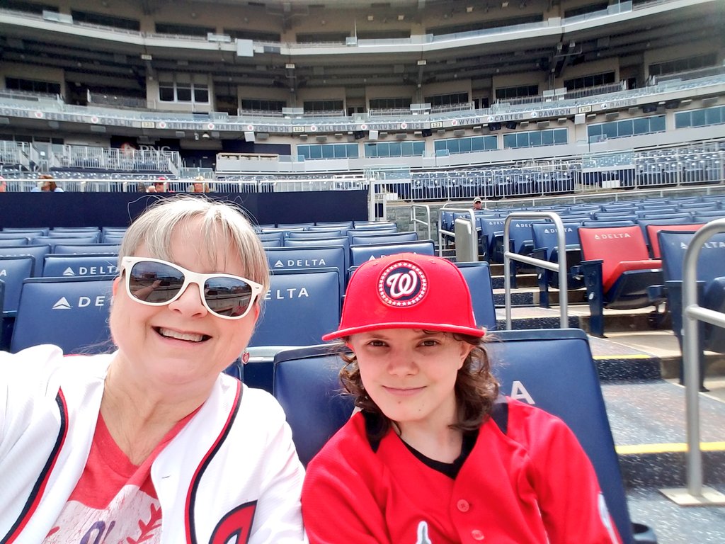 NatsGirlz's tweet photo. Keeping an eye on the game from the good seats. #PlayerForADay
#FrontRow #JustForToday
#OnePursuit https://t.co/XHmdwNQh82