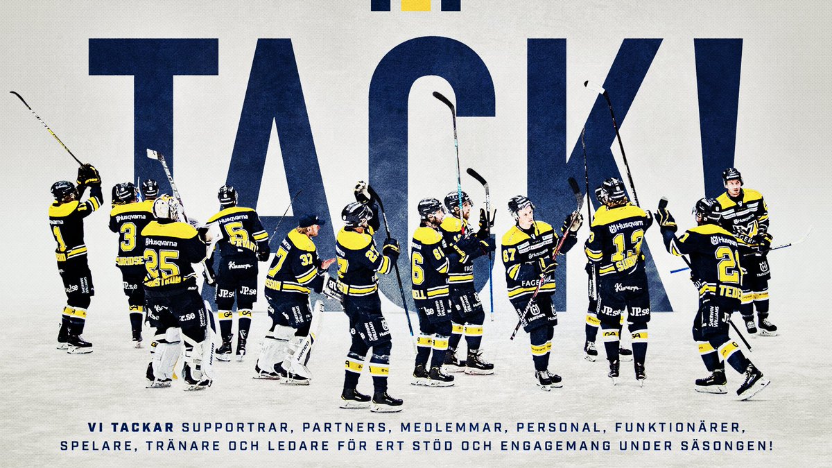 Det har gått några dagar sedan säsongen tog slut och det är så många vi vill tacka! Ni är guld värda! #HV71