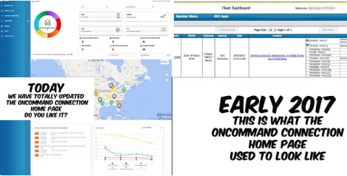 OnCommandConnec's tweet image. #FlashbackThursday: Do you remember the old #OnCommandConnection Remote #Diagnostics home page? We changed the look, added more information, and simplified information using graphics and sorting functions.