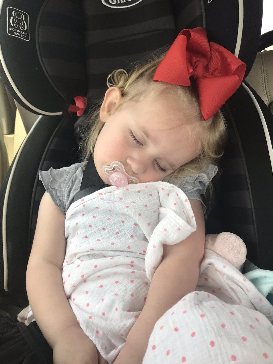 MeganSBush's tweet image. The car nap is the best life. She missed out on her Orange Juice 🍊 at the Welcome Center. #springbreak #springbreak2k19 #disneybound