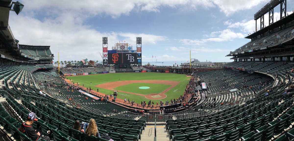 anandr1987's tweet photo. Beautiful day to watch ⁦@SFGiants⁩ game. Thanks ⁦@Coupa⁩ for the tickets.

#OpeningWeekend2019 #sf #SFGiants #coupa https://t.co/tV9GITc3Sx