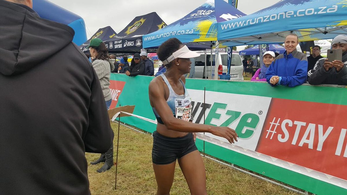 Enie Manzini won the Irene Ultra (48km) this morning with a smile! So proud of this determined, dedicated athlete. She's a role model to everyone of us at Team Massmart. Well done Enie! <a href="/enie1_Runs/">Enie</a> <a href="/MassmartSA/">Massmart</a> <a href="/32Gi/">32Gi®</a> #creatingchampions #empoweringwomen