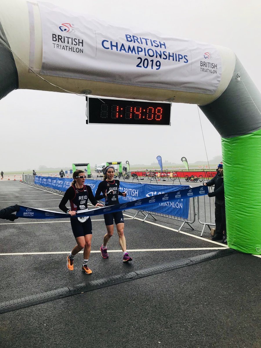 BritTri's tweet photo. We had @ReidMelissa and @davellisgb alongside their guides take the women’s and men’s PTVI titles, respectively 👏👏

#Duathlonchamps https://t.co/nG9wERUyhA