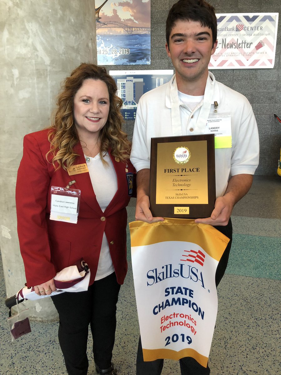 RoboticsRaiders's tweet photo. Way to go to our students who competed at SkillsUSA state competition!! #CTE #CareerReady #SkillsUSA #SkillsUSATX #SkillsUSATXD5 #RFL #RaiderNation #LevelUpWylieISD #TXLSC19 @WEHS_Raiders https://t.co/BqyP4egupH