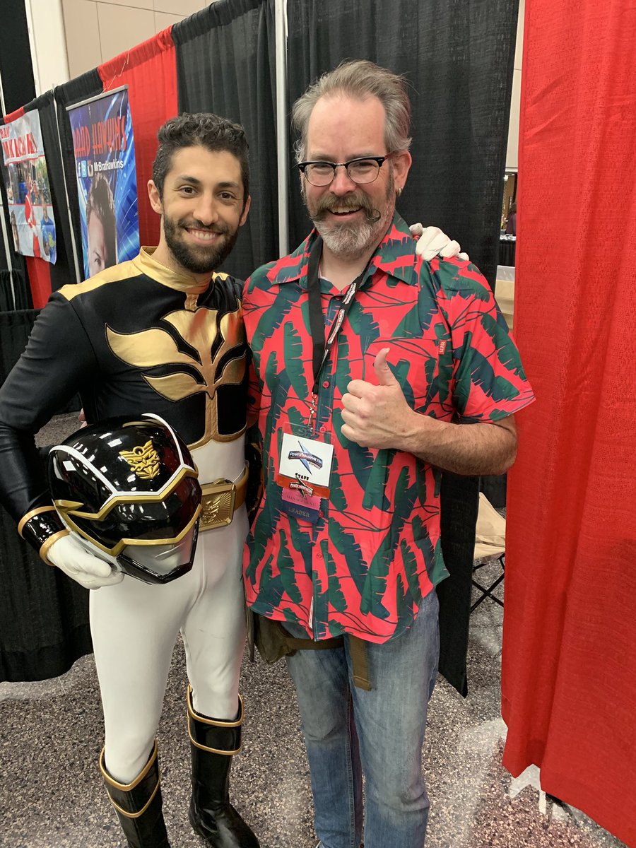 PowerMorphicon's tweet photo. Azim Rizk and our amazing show runner @scottzillner! We’re having so much fun at #PowerMorphiconExpress! https://t.co/xzrQiTwcEr