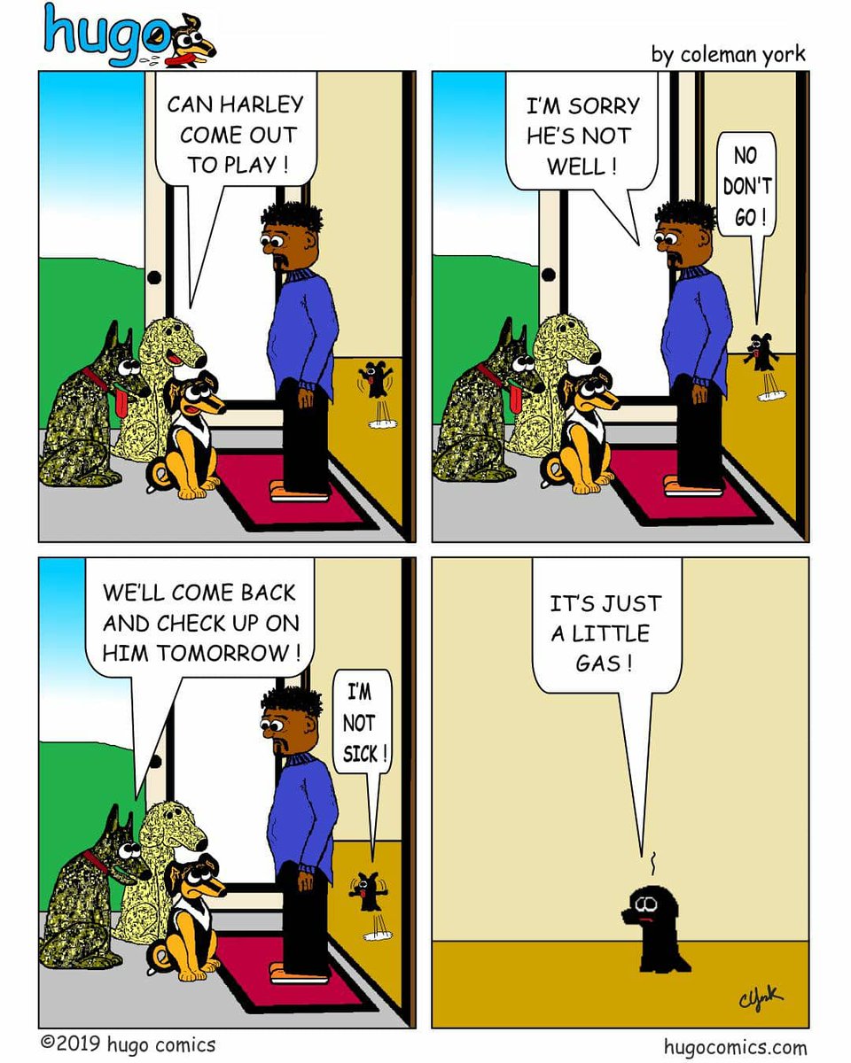 HugoComics's tweet image. PLAY TIME... Hugo and the boys want to play with Harley but Sal says he too sick. 

#comics #comics #comicstrip #Dogs #DOG #myDog #DogLife #SICK #ilovemydoggy #ilovemydog #myDog