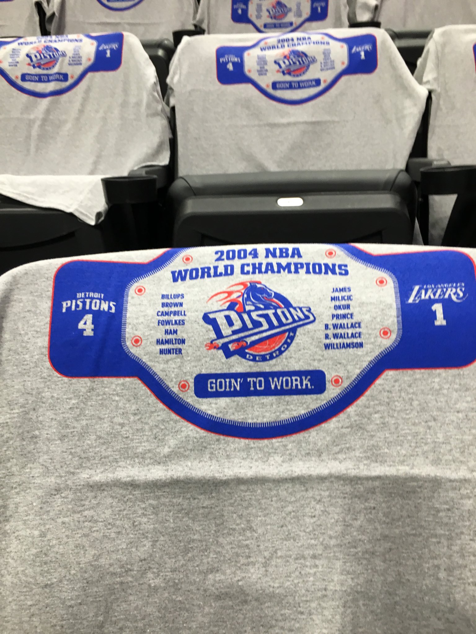 Keith Langlois on Twitter "Tshirts on all seats ⁦LCArena_Detroit⁩ to