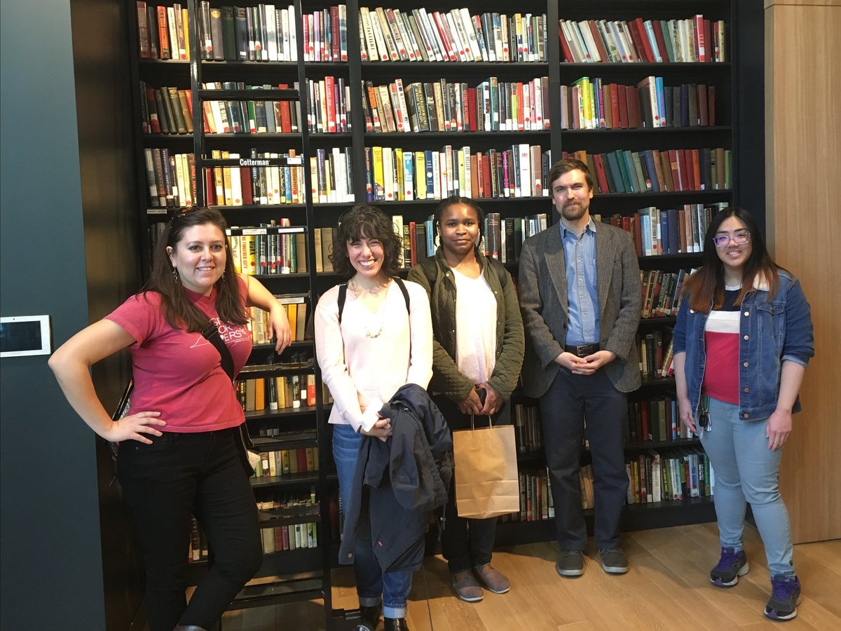 QCLISSA's tweet photo. Yesterday's #QCLISSA #CenterForFiction Tour! Thank you, @delphicdays! https://t.co/mr8zSOhLCH