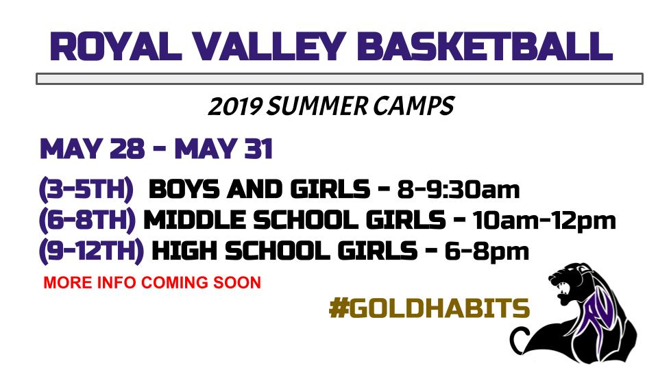 2019 BASKETBALL CAMPS - MORE INFO COMING SOON