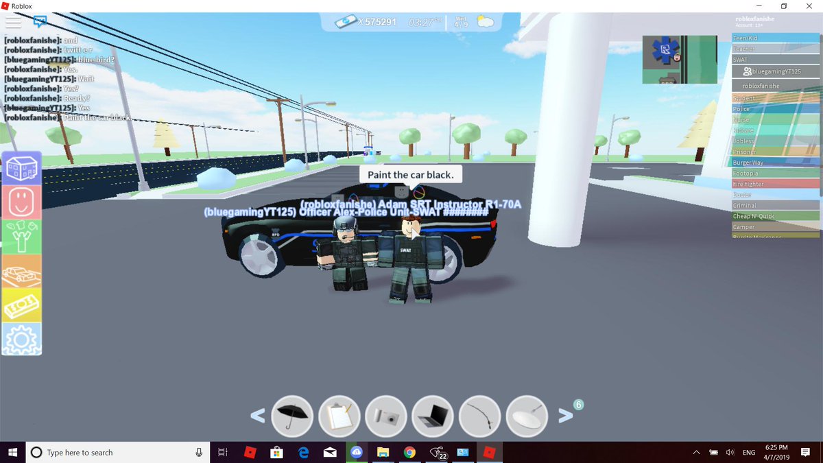 Emergency Services Of Robloxia Robloxia911 Twitter - blue swat officer roblox