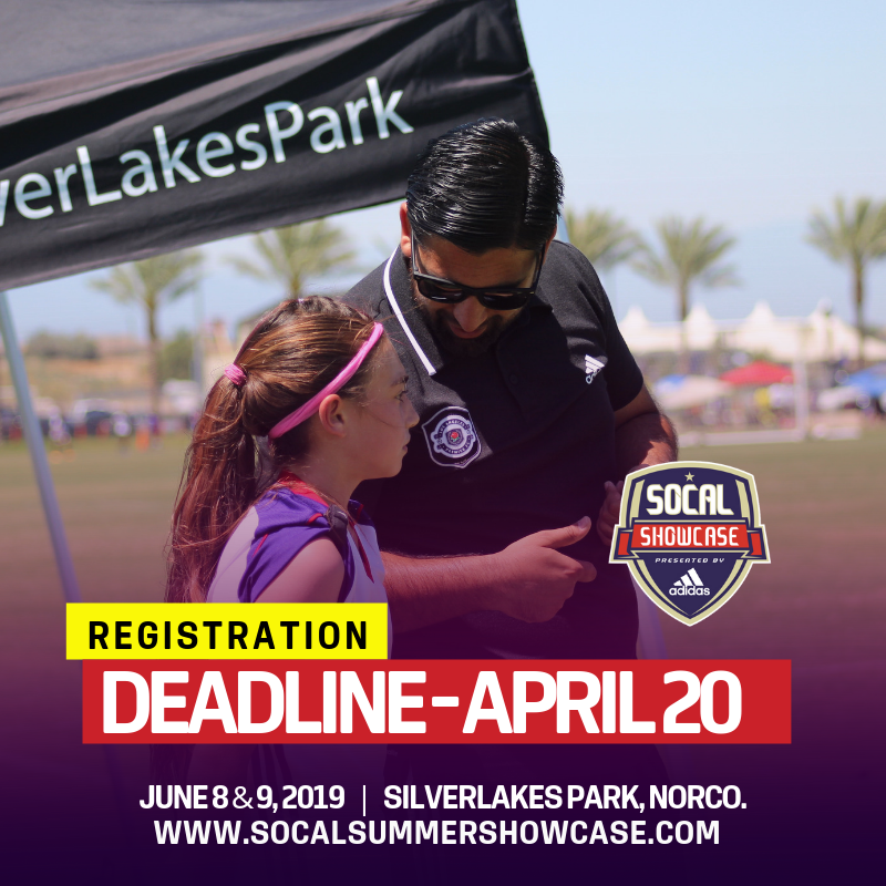 SocalshowcaseLA's tweet photo. COACHES! Have you signed up yet? SoCal Summer Showcase at Silverlakes. June 8 &amp; 9, 2019. Register at https://t.co/M59Z8BYLys #SSS2019 #Compete #Commit #Nextlevelteams #OneLocation #NoConflicts #SamedayCheckIn #WorldClassFacility #BalancedBrackets https://t.co/zmgnFb5VGG