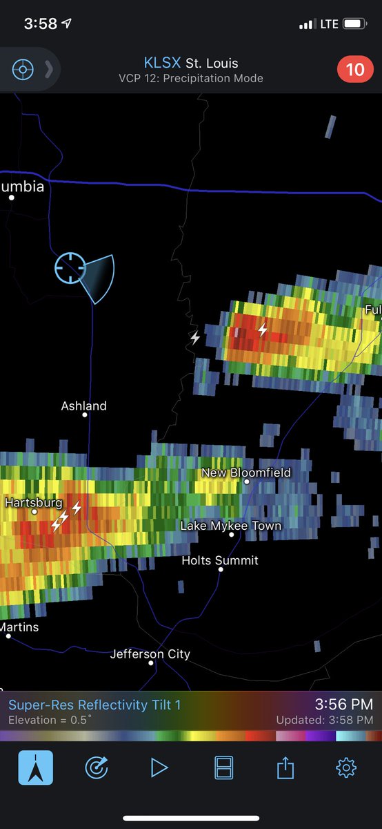 CalBrown777's tweet image. Storm as viewed from S of Columbia, MO. @NWSStLouis #mows