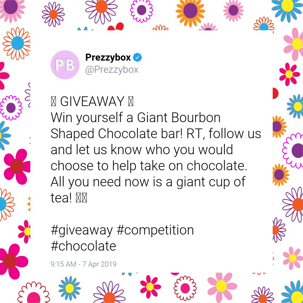 _Colargol_'s tweet image. Twimmaging 🎉 GIVEAWAY 🎉
Win yourself a Giant Bourbon Shaped Chocolate bar! RT, follow us and let us know who you would choose to help take on chocolate. All you need now is a giant cup of tea! 🍫🍪

#giveaway #competition #chocolate https://t.co/RG4uHRvxGq...