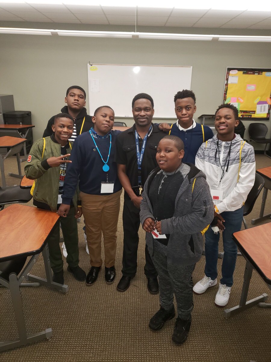 Coach Spencer and a few of our young men from West MS Male Leadership Magnet program attending Male Symposium this weekend!