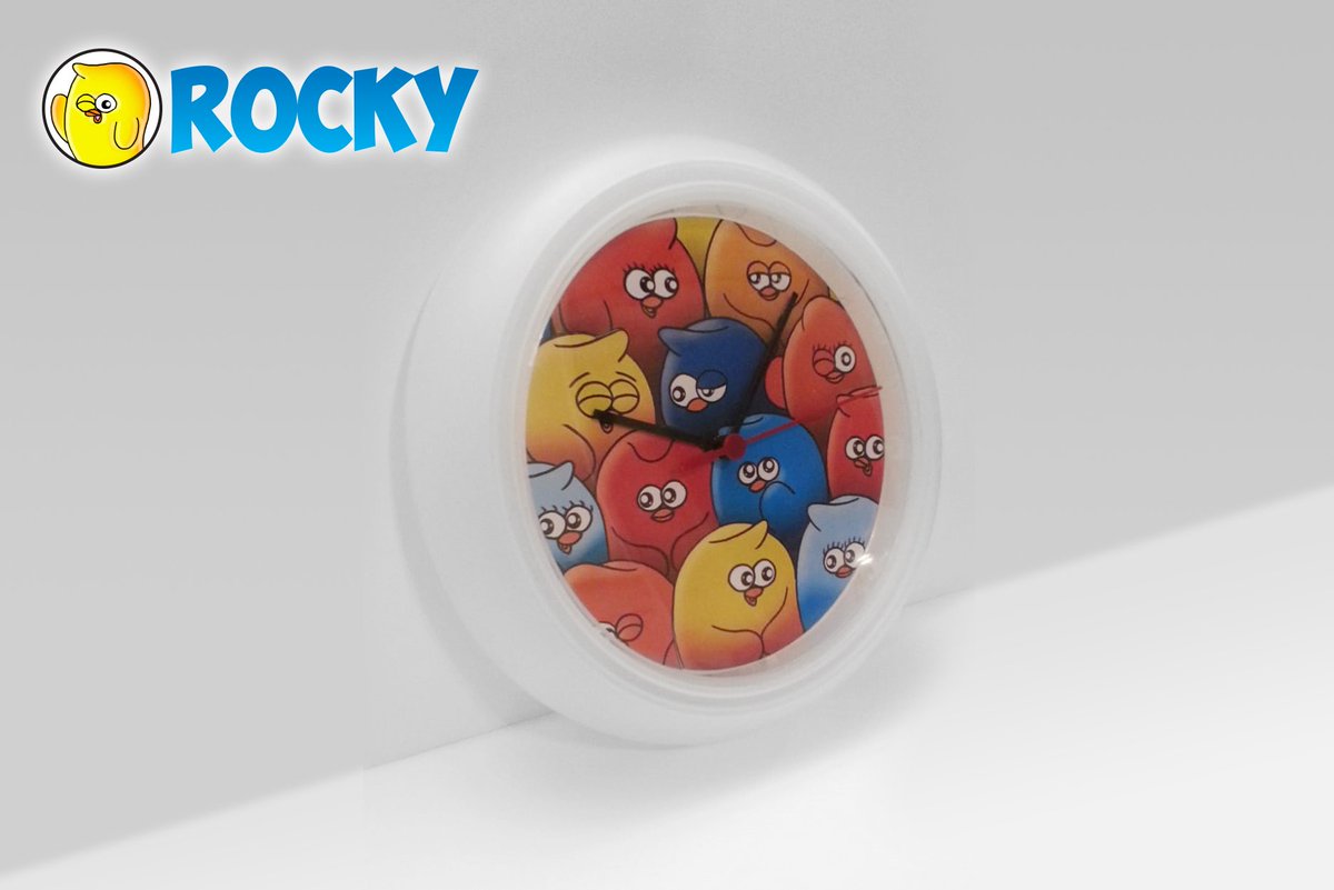 Available soon, the unique Rocky the Bird wall clock! #rockythebird #webcomic