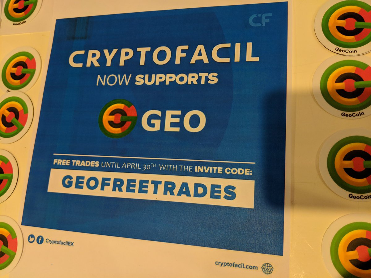 jessecouch's tweet photo. @geo_coin @CoinFest The GeoCoin booth was on fire. Everyone seems to love the game & were very excited about geocoins future.
.’
I snapped a pic of this amazing offer!
(FREE $GEO TRADING)
.’
Must use invite code:
GEOFREETRADES
.’
@CryptofacilEX https://t.co/QC56bwWmAD
